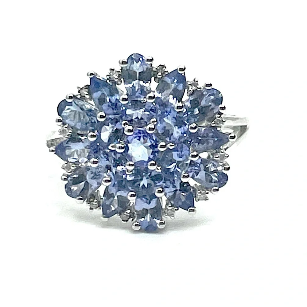 Sterling Tanzanite Stunning Ring 10.25